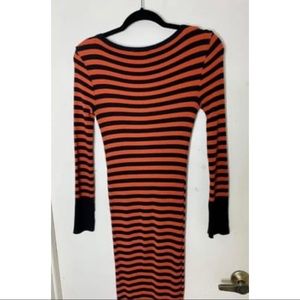 Pink and Black body con dress